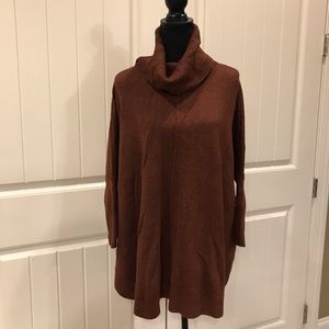 NWT Loft Cowl Neck Poncho Sweater size L